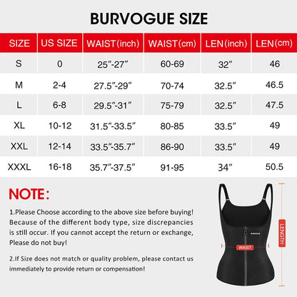 Women Latex Waist Trainer Sauna Sweat Vest Slimming Underwear