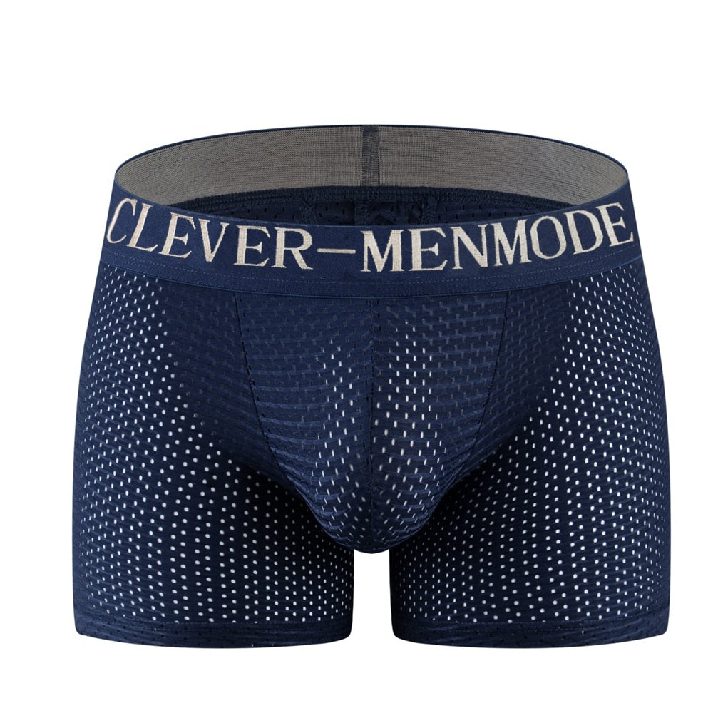 Sexy Men Padded Underwear Mesh Boxer Short