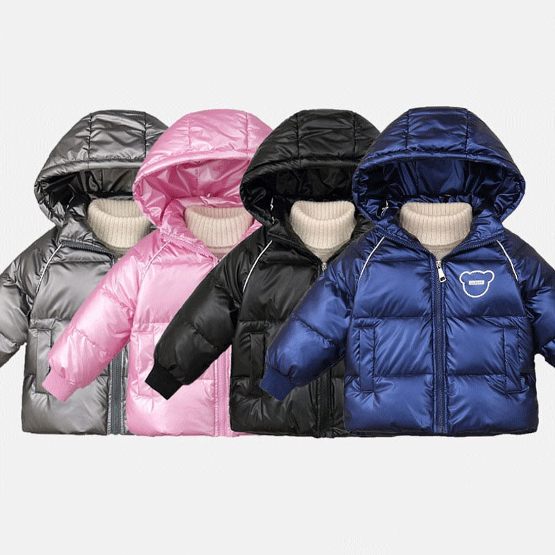 Hooded Thick White Duck Down Coats Kids 2-6 Years Old Boys