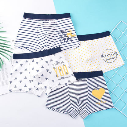 Kids Cartoon Cotton Shorts Underpants (4pcs Set)