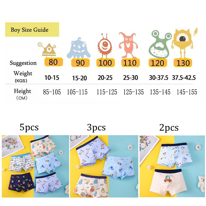 Shorts Panties Toddler Briefs For Children 2 -15 Years