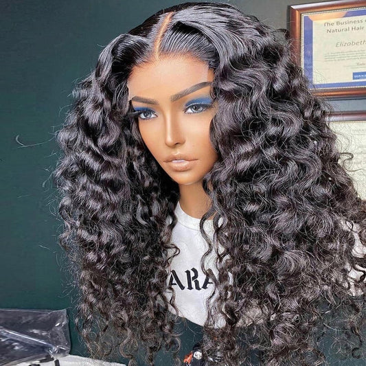 Deep Wave 13x6 Water Wave Lace Front Wigs For Women Pre Plucked With Baby Hair