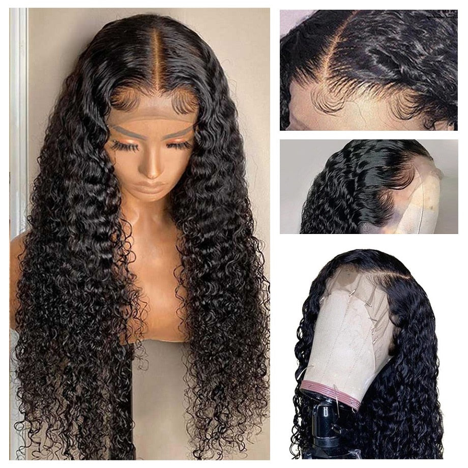 Deep Wave 13x6 Water Wave Lace Front Wigs For Women Pre Plucked With Baby Hair