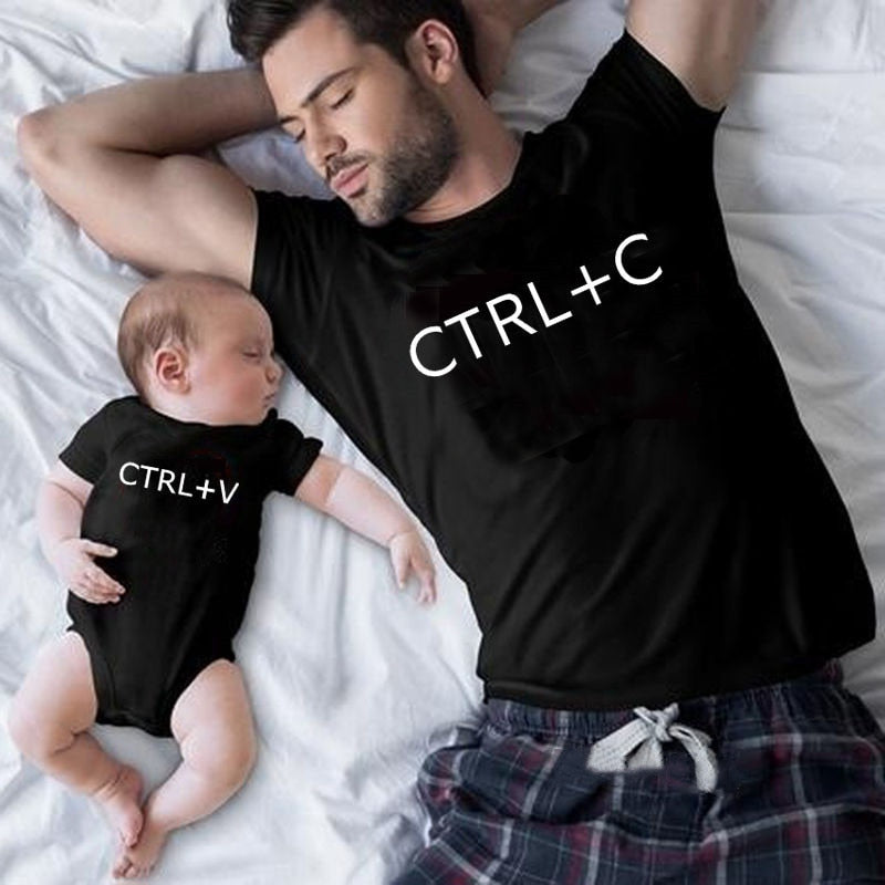 Family Matching Clothes Ctrl+c And Ctrl+v Father Son T Shirt