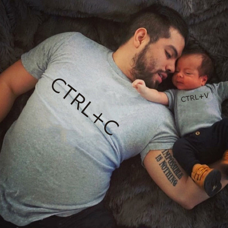 Family Matching Clothes Ctrl+c And Ctrl+v Father Son T Shirt