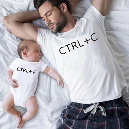 Family Matching Clothes Ctrl+c And Ctrl+v Father Son T Shirt