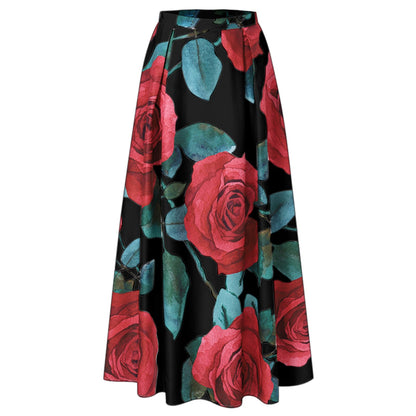 High Waist Flower Printed Bohemian Maxi Skirts