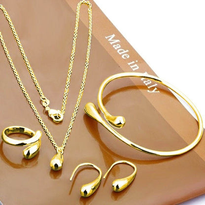 Fashion Water Drop Necklace 4pcs/set For Women