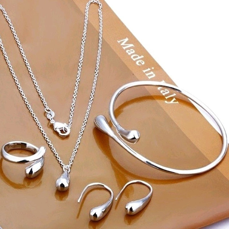 Fashion Water Drop Necklace 4pcs/set For Women