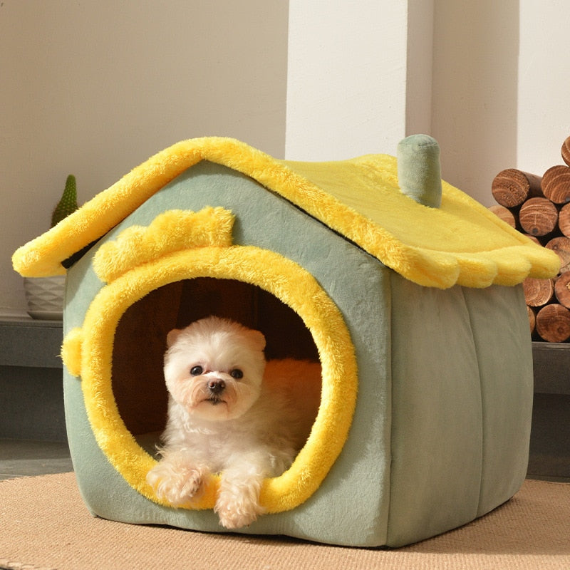 Foldable Dog House Kennel Bed Mat For Medium Dogs