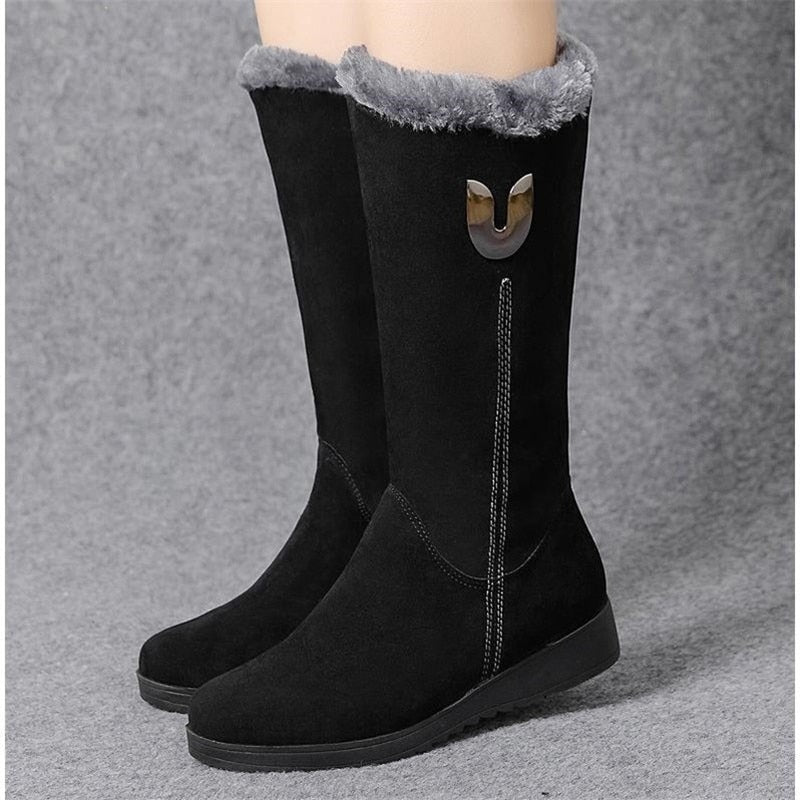 Fur Warm Chelsea High Boots for Women