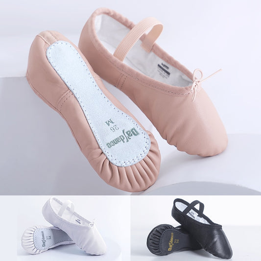 Genuine Leather Ballet Slippers for Girls