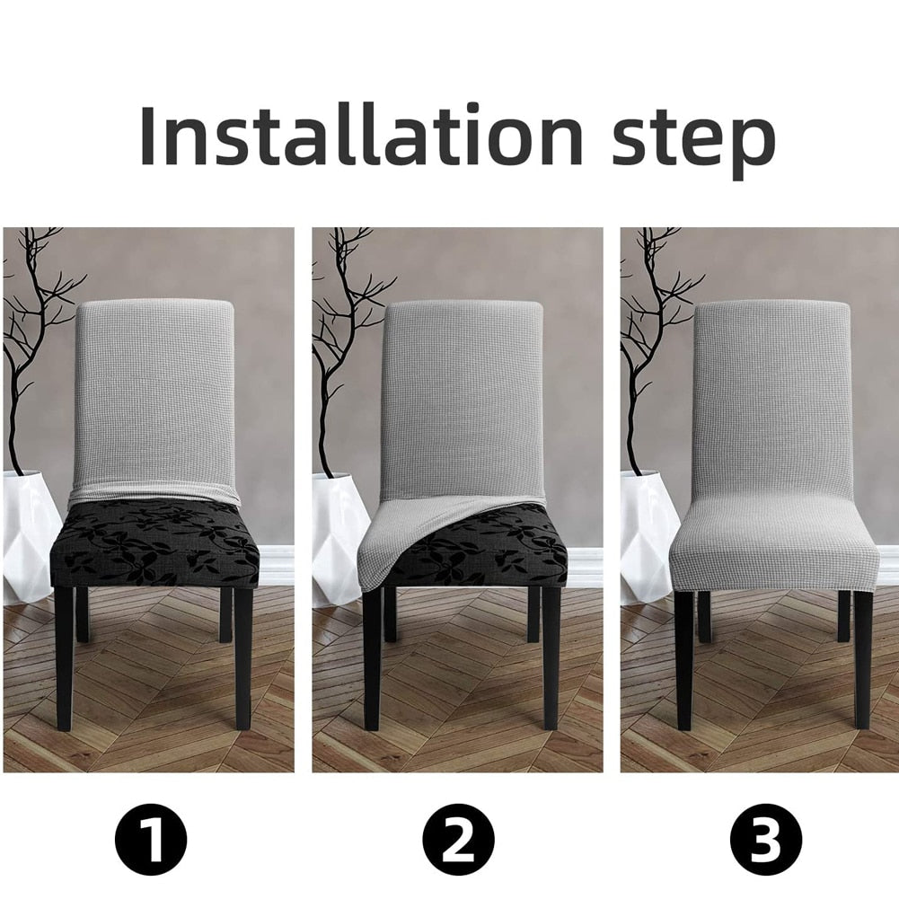 Geometric Spandex Chair Cover For Dining Room 3d Crystal Chairs Covers