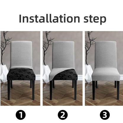 Geometric Spandex Chair Cover For Dining Room 3d Crystal Chairs Covers