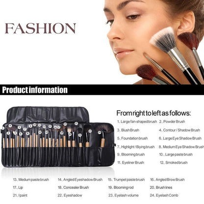 Soft Makeup Brush Set 24 Pcs Multi-color