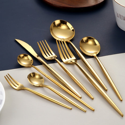 Gold Cutlery Set Forks Spoons Knives Tableware Steel Cutlery Set Stainless Steel