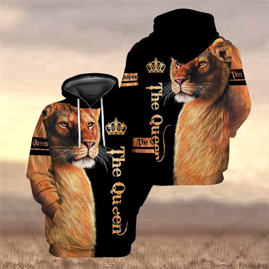 Lion Queen hoodies Fashion Pullover 3D Printed Zipper Hoodies/Sweatshirt