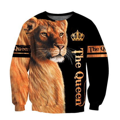 Lion Queen hoodies Fashion Pullover 3D Printed Zipper Hoodies/Sweatshirt