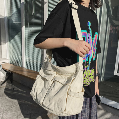 Large Capacity Tote Canvas Crossbody Bag
