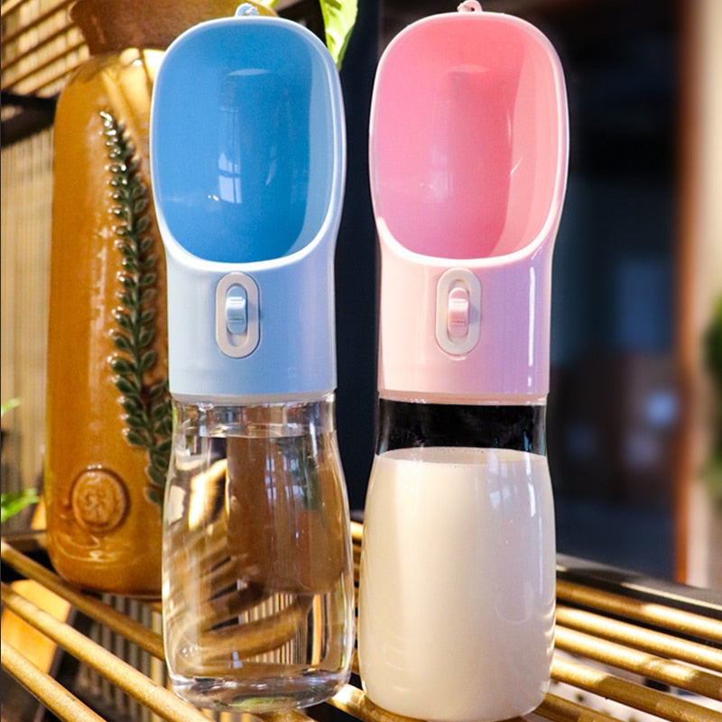 Hoopet Pet Dog Water Bottle Feeder Bowl Portable Water Food