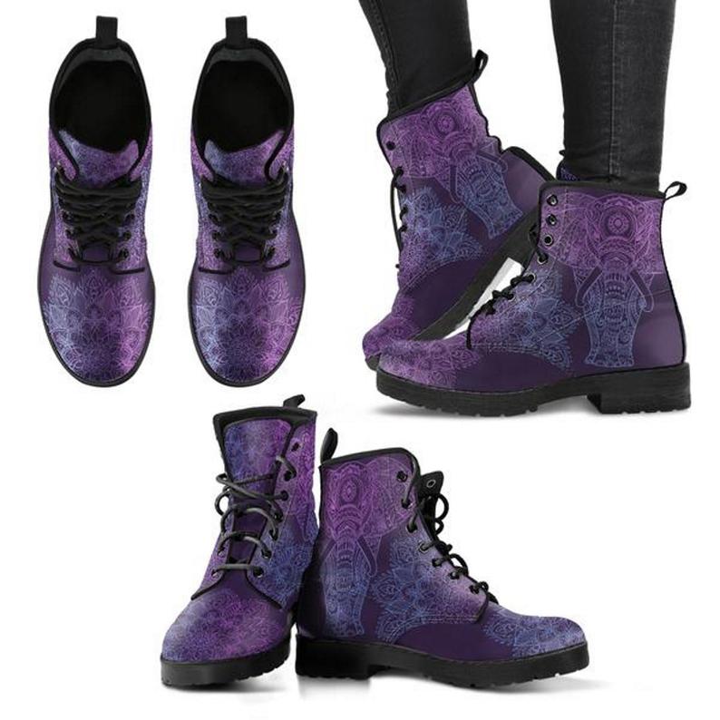 HOT Skeleton Women Snow Ankle Boots Motorcycle Skull Pansy Low Heels Shoes