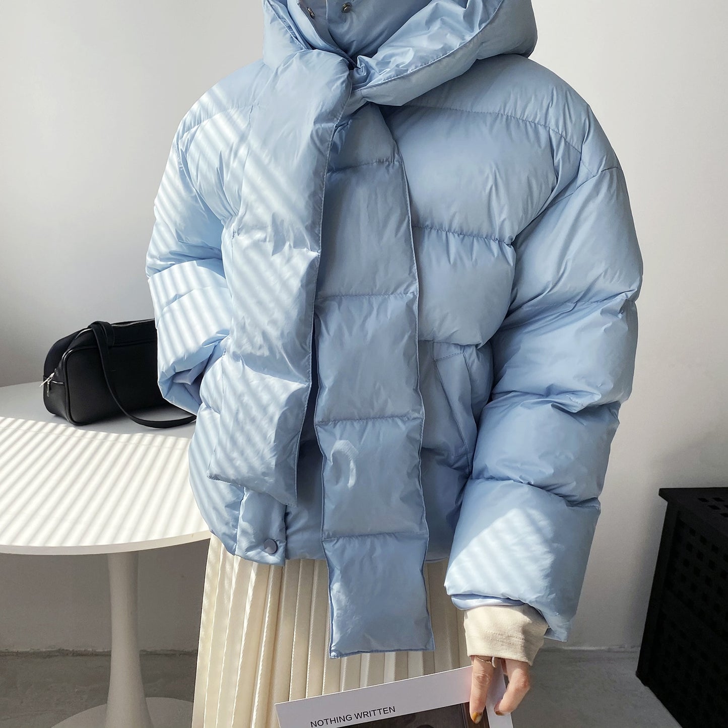 Thickened Short Hooded Oversize Parkas Puffer Warm Coat