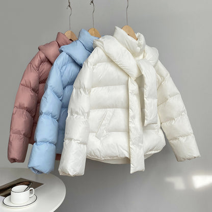 Thickened Short Hooded Oversize Parkas Puffer Warm Coat