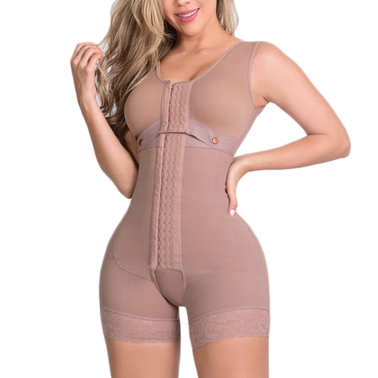 High Compression Full Body Shapewear With Hook And Eye Front Closure