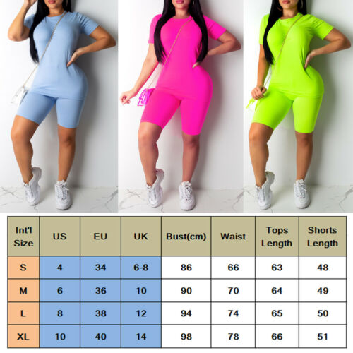 Neon Top Short Pants Workout Clothes - Azahshopping