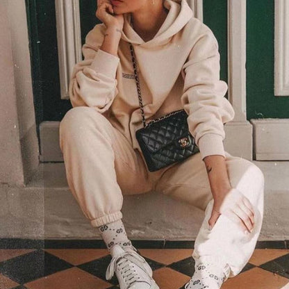 Hooded Sweatshirts For Women Two Piece Set - Azahshopping