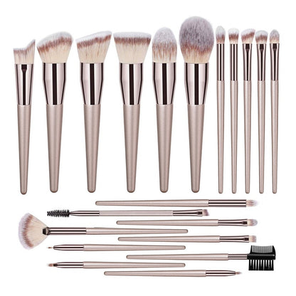 Hot Champagne Makeup Brushes Set for Women