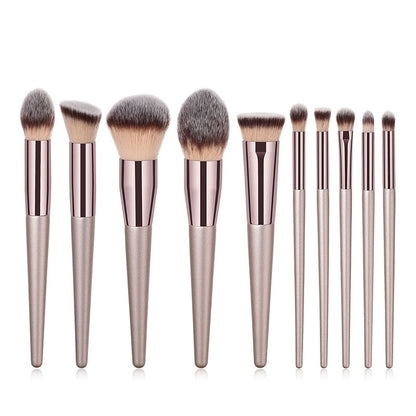 Hot Champagne Makeup Brushes Set for Women