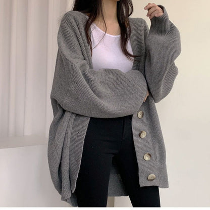 Knitted Loose Sleeve Cardigan for Women