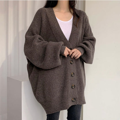 Knitted Loose Sleeve Cardigan for Women