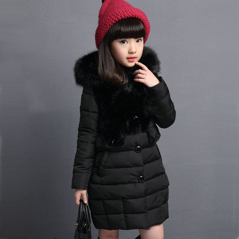 Hooded Winter Padded Jacket For Girls