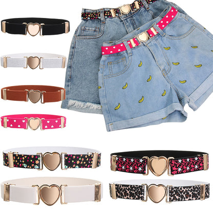 Kids Elastic Belts Girl Stretch Waist Belt Adjustable
