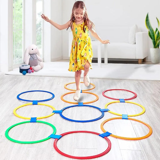 Kids Outdoor Toys Hopscotch Ring Jumping For Kids