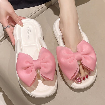 Slik Bowtie Flip Flops for Woman