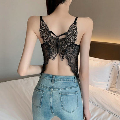 Back Lace Tank Tops For Women - Azahshopping