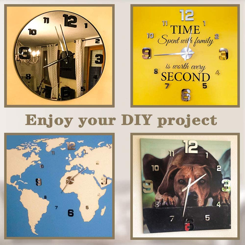 Wall Decorative Sticker Watches 60-130cm Frameless For Home Office Living Room - Wall Clocks