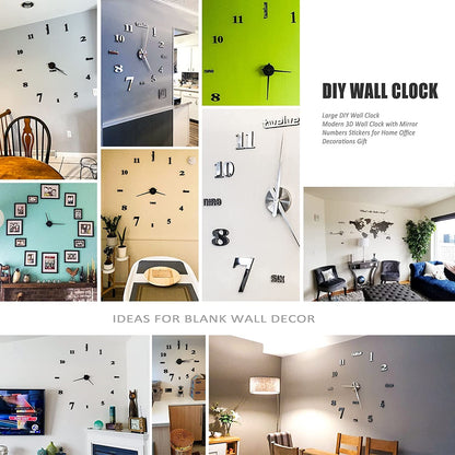 Wall Decorative Sticker Watches 60-130cm Frameless For Home Office Living Room - Wall Clocks