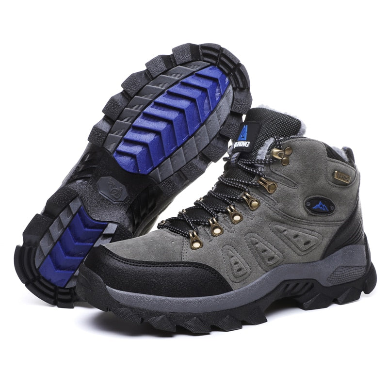 Fur Non Slip Winter Hiking Boots for Men