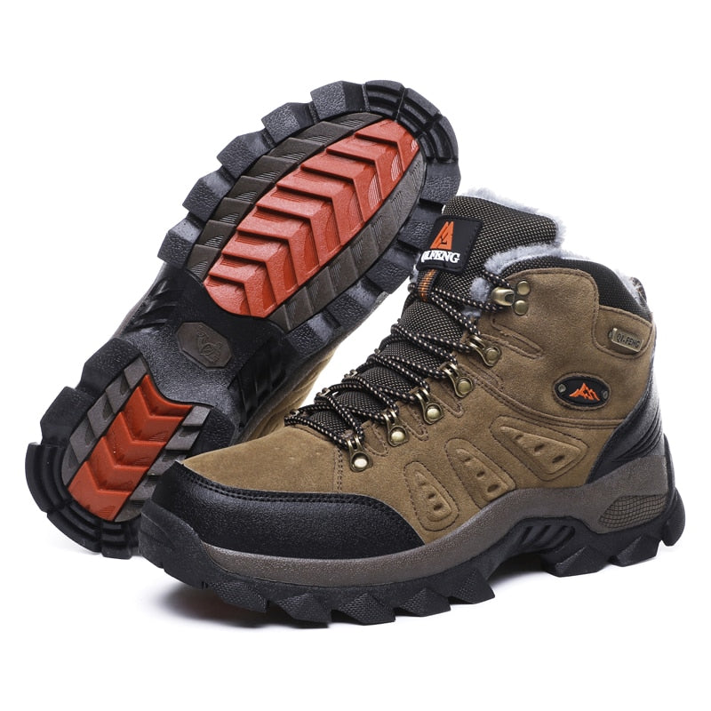 Fur Non Slip Winter Hiking Boots for Men