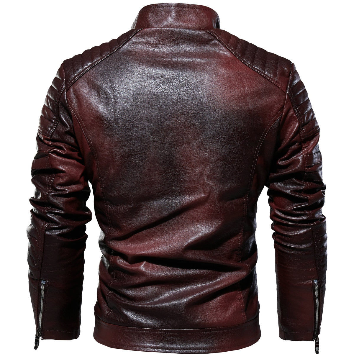 Men Faux Leather Winter Jacket