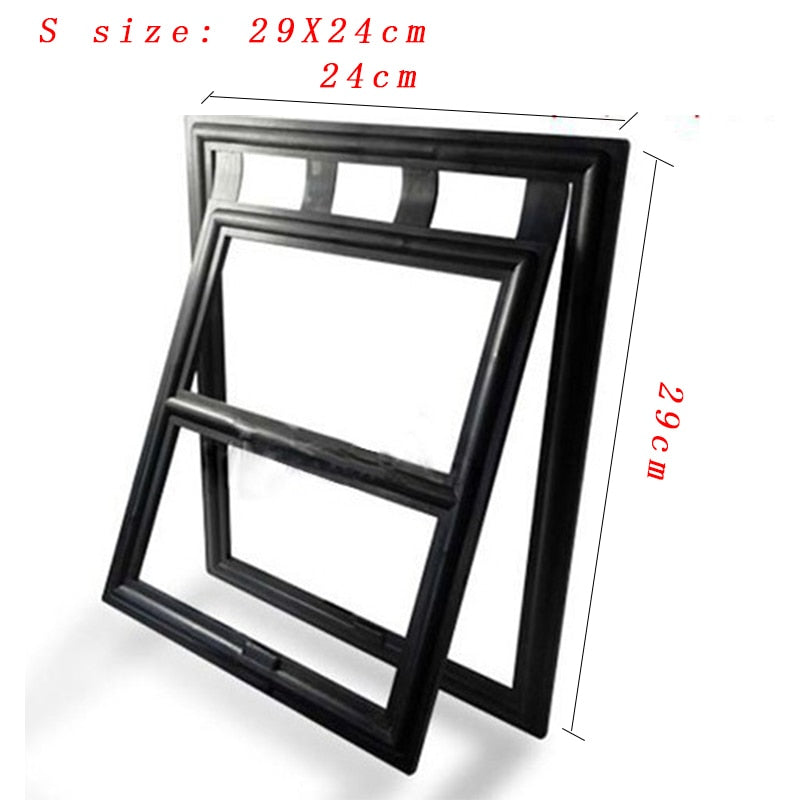Lockable Plastic Pet Dog Cat Kitty Door for Screen
