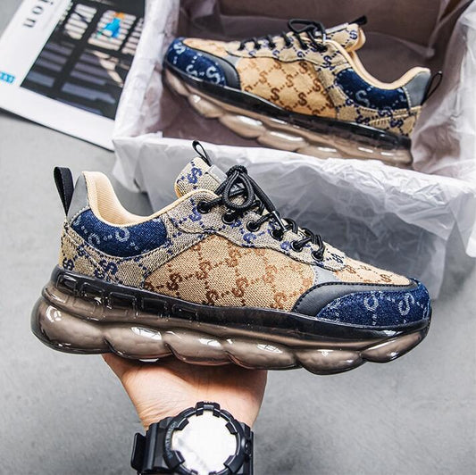 Luxury Designer Men’s Platform Sneakers – Chunky & Colorful