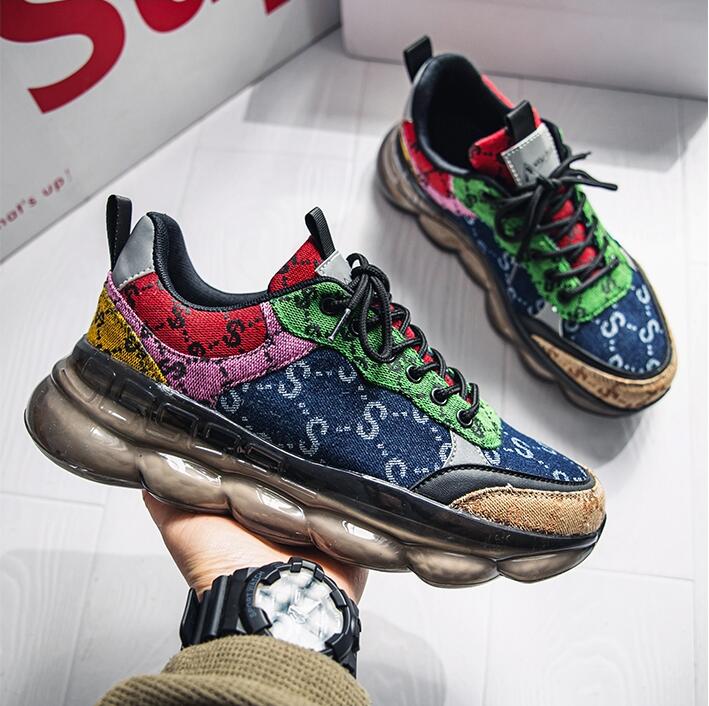 Luxury Designer Men’s Platform Sneakers – Chunky & Colorful