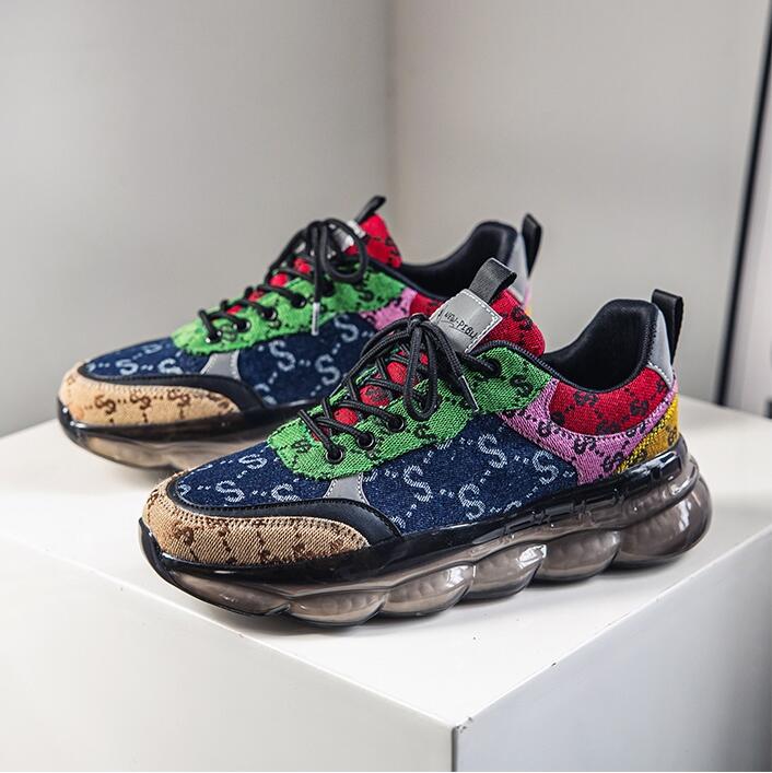 Luxury Designer Men’s Platform Sneakers – Chunky & Colorful