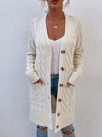 Knee Length Knitted Sweater for Women