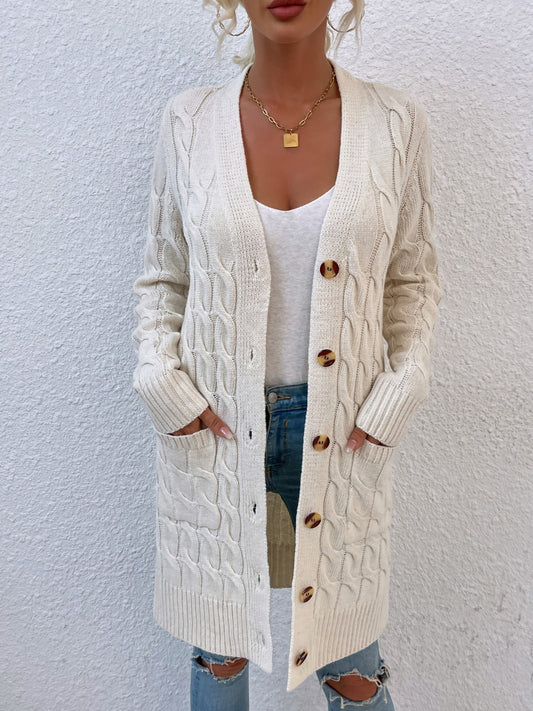 Knee Length Knitted Sweater for Women